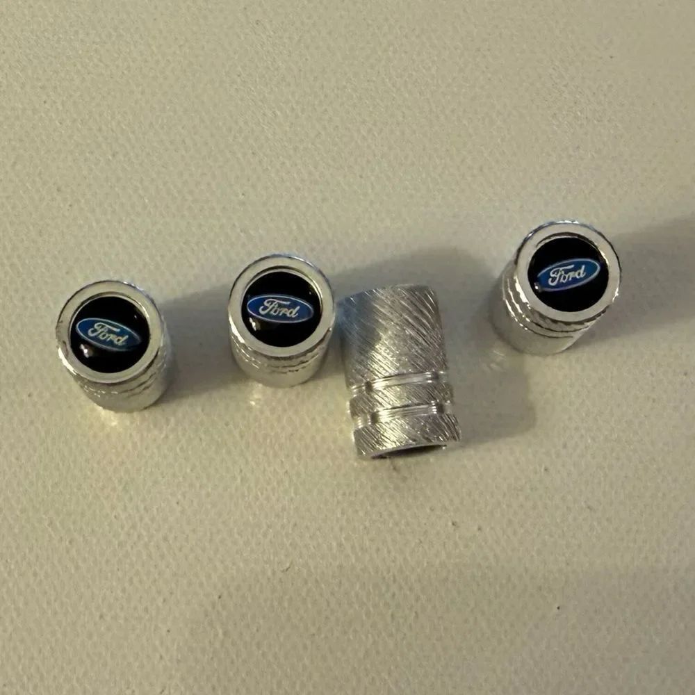 Ford Valve Stem Caps in Silver Set of 4 NWT